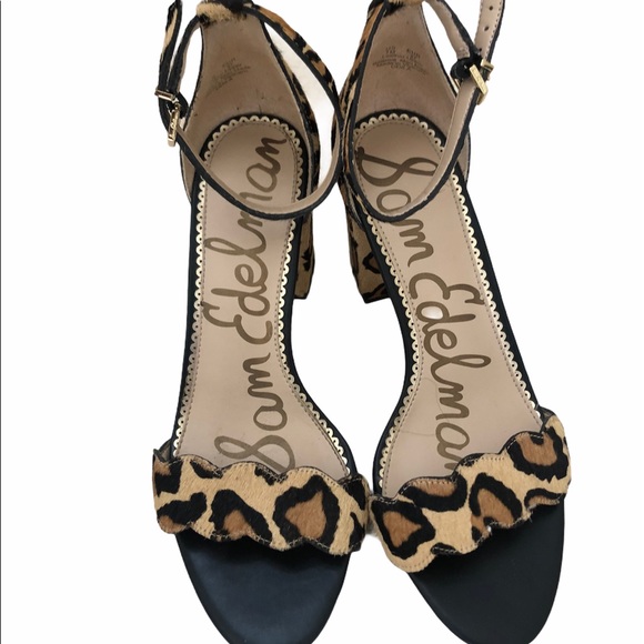 Sam Edelman Shoes - Sam Edelman stack heel shoes animal print size 7